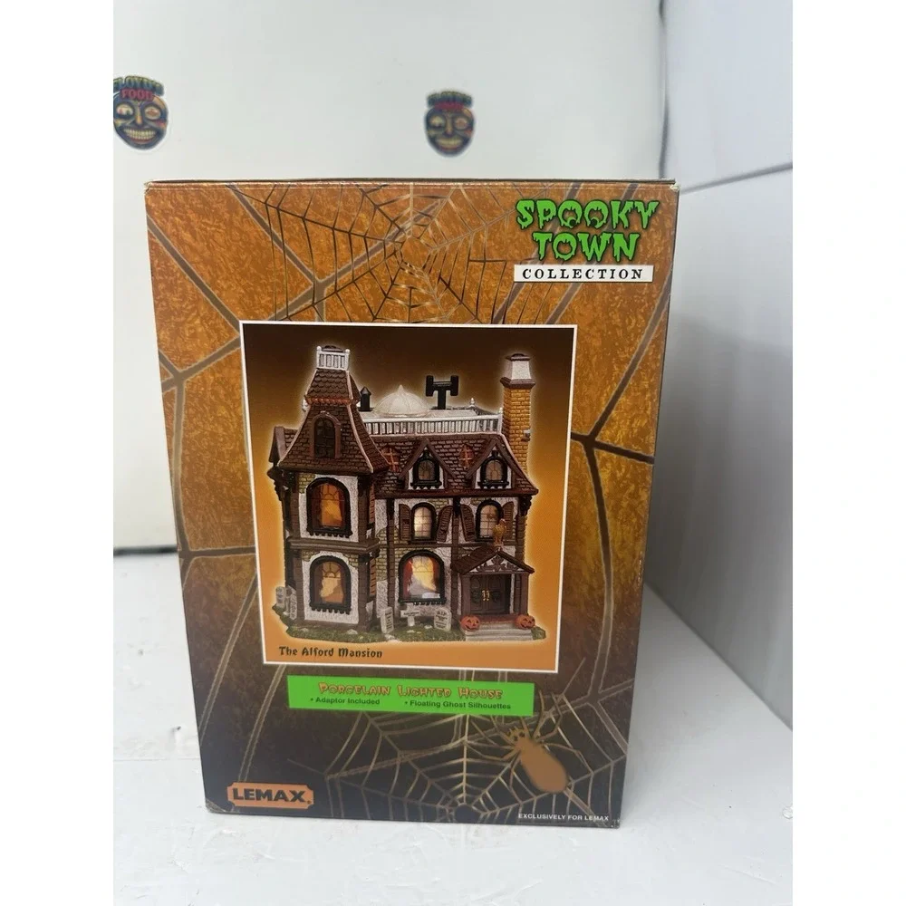2002 Lemax Alford Mansion Spooky Town Halloween Village House Spookside Estates